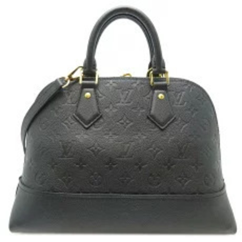Louis Vuitton Noir Alma Handbag Neo Monogram Empreinte Black